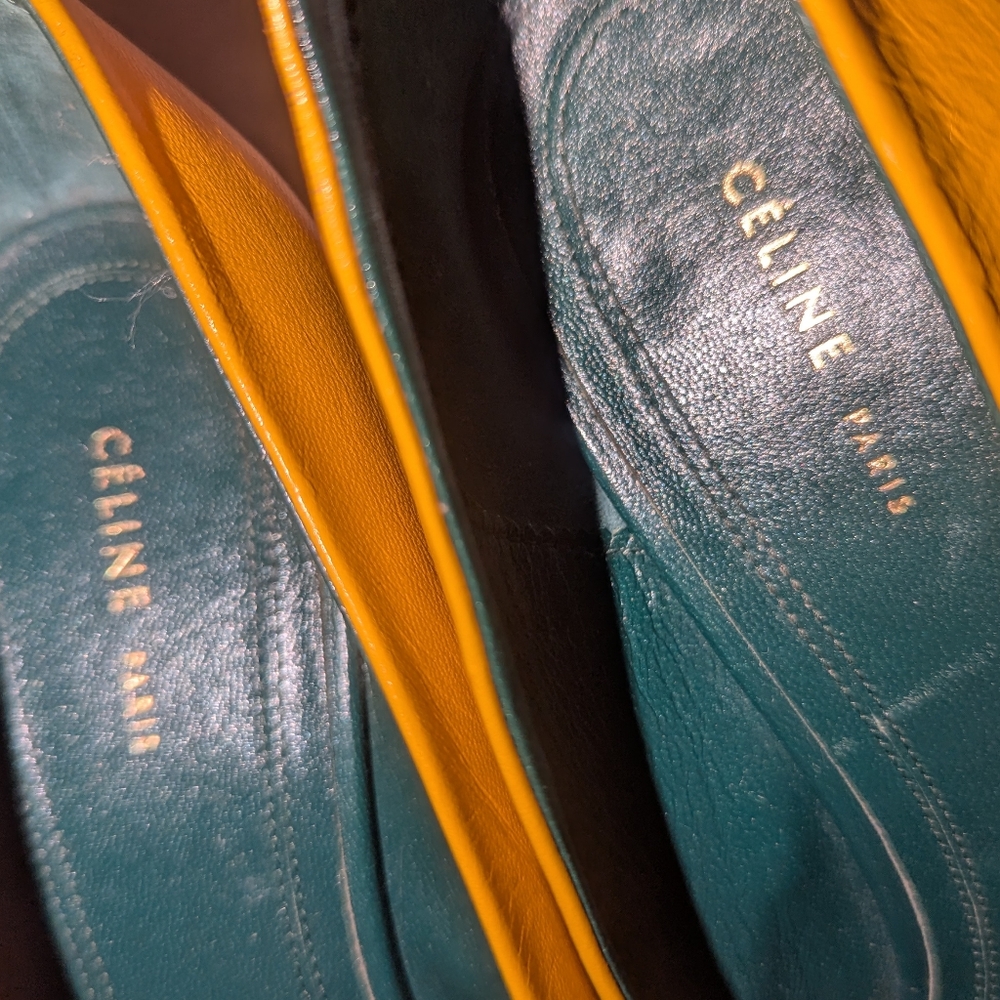 Celine Phoebe Philo Yellow Leather Heels. 36.5 - Picture 10 of 10